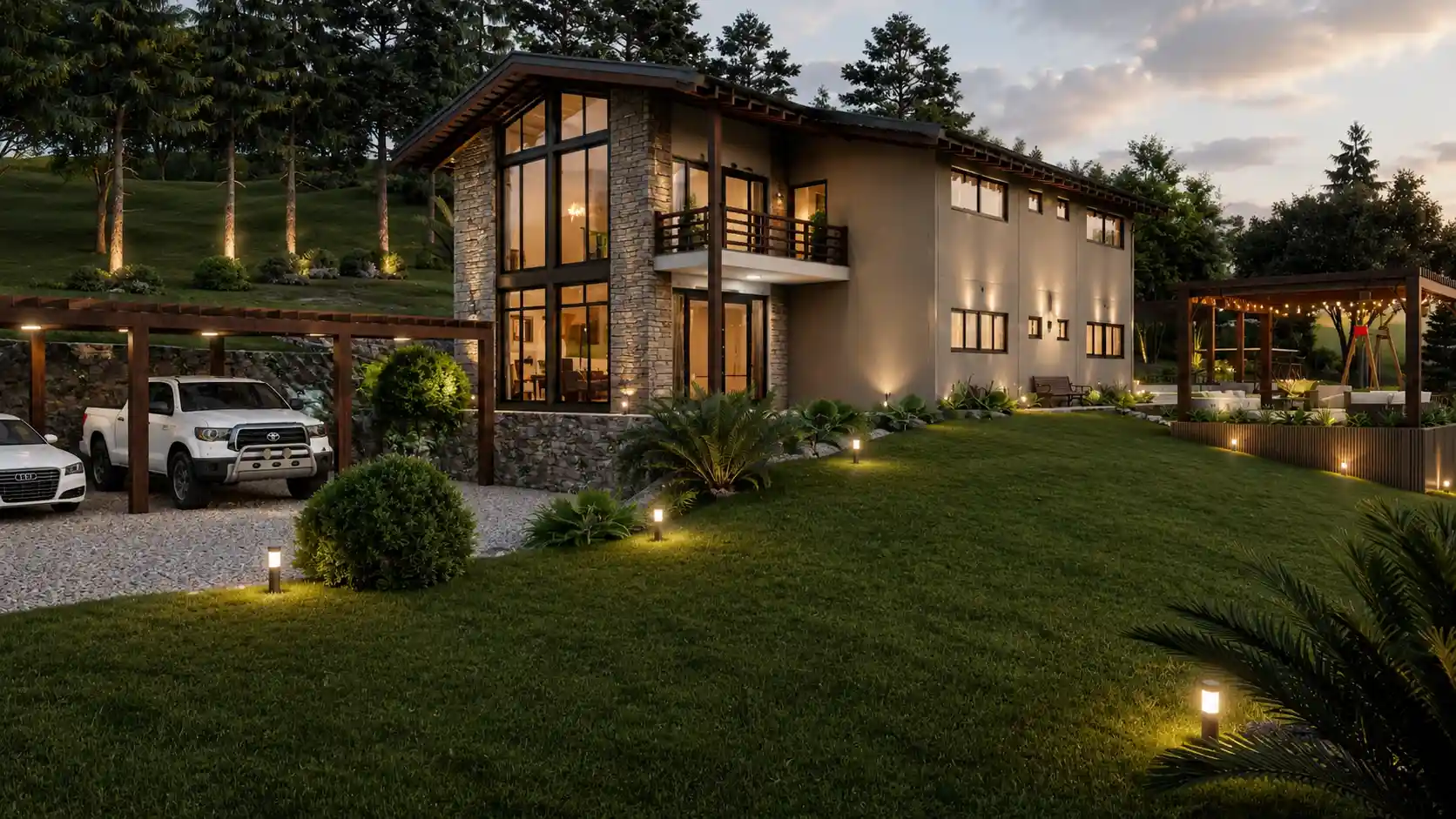 Diseño de villa para construir en la montaña 18×13 – Casa Kaiser