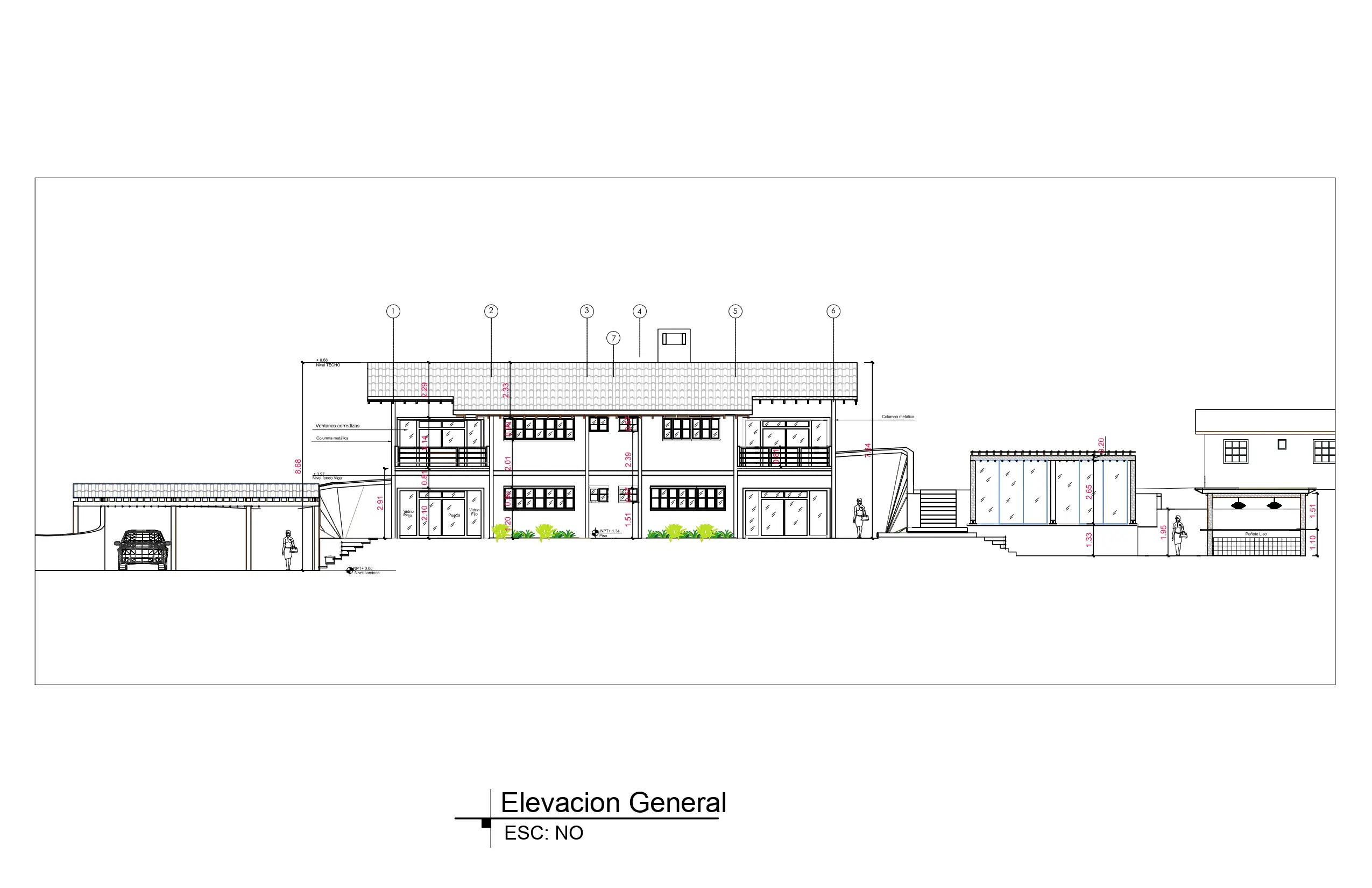 Diseño de villa para construir en la montaña 18×13 – Casa Kaiser ELEVACION