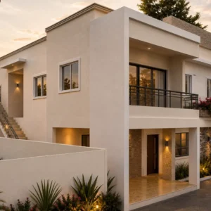 Planos de Casa de dos niveles multifamiliar 12×16 metros