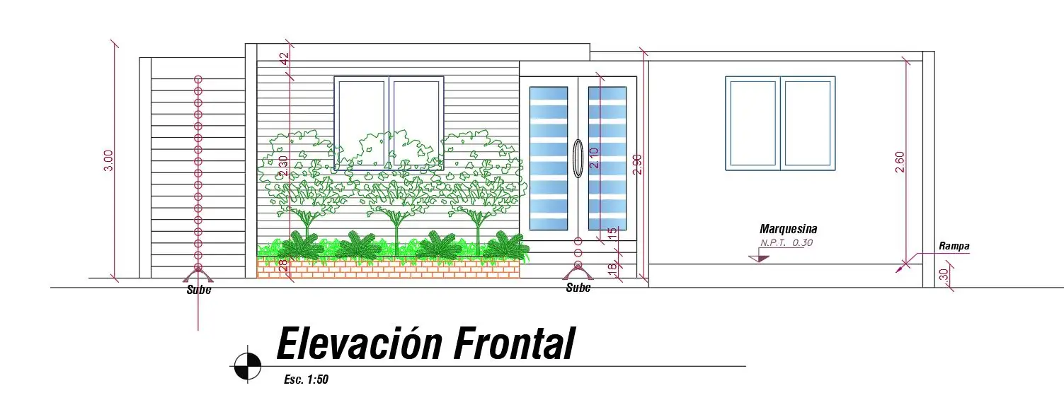 Planos de Vivienda Moderna 10×20 01