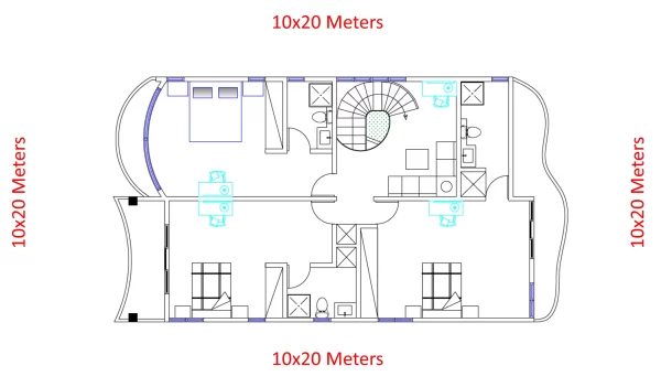 Planos de Casa victoriana 10x20 segundo nivel