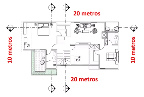 Segundo nivel planos de casa 10x20 dos niveles