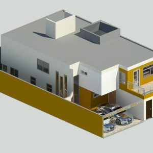 Casa simple y amplia de dos niveles