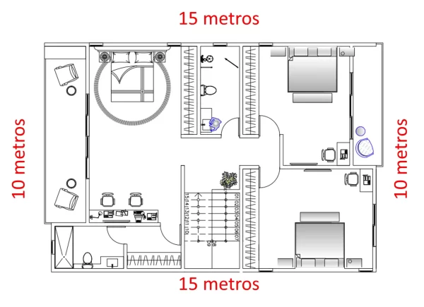 Planos de casa 10x15 de dos niveles