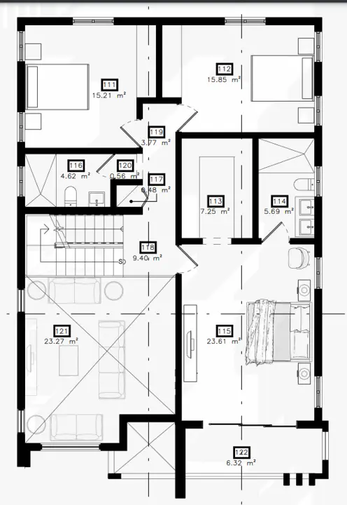 Planos de casa 10x14 4 dormitorios 2do nivel