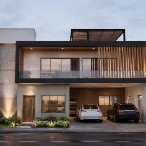 Casa moderna de 11x14 de dos pisos