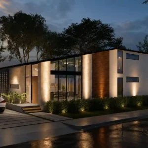 Casa minimalista de 2 niveles 6X15