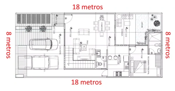 planos de casas 140 mts2 primer nivel