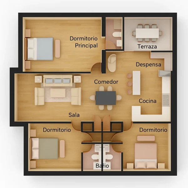 Planos de Villa 15x15