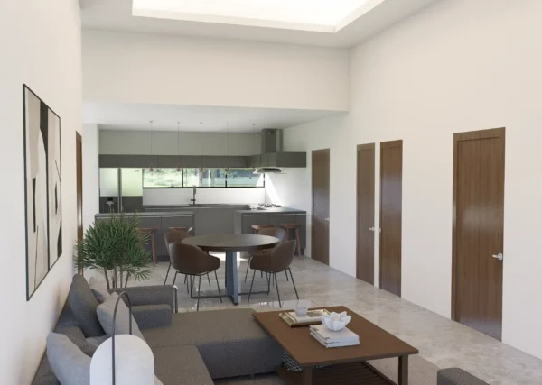 Interior diseño de villa 15x15